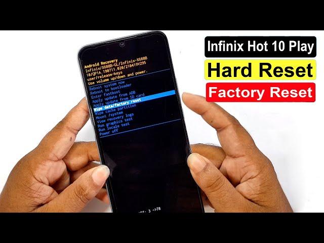 Infinix Hot 10 Play Hard Reset | Infinix Hot 10 Play ( X688B ) Pattern Unlock & Factory Reset |