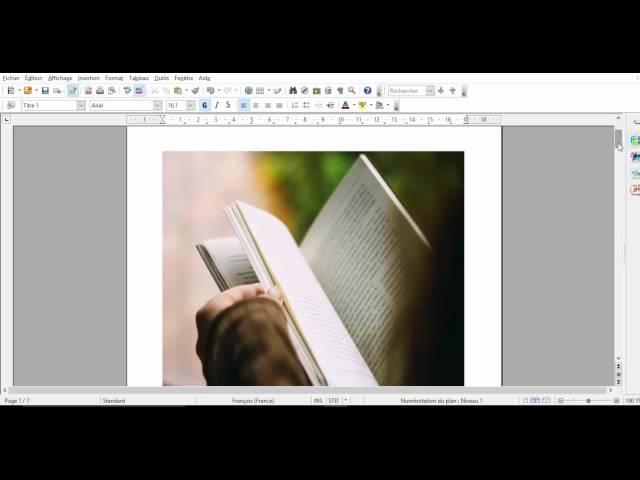 Couverture et finitions d'un livre avec Open Office Writer