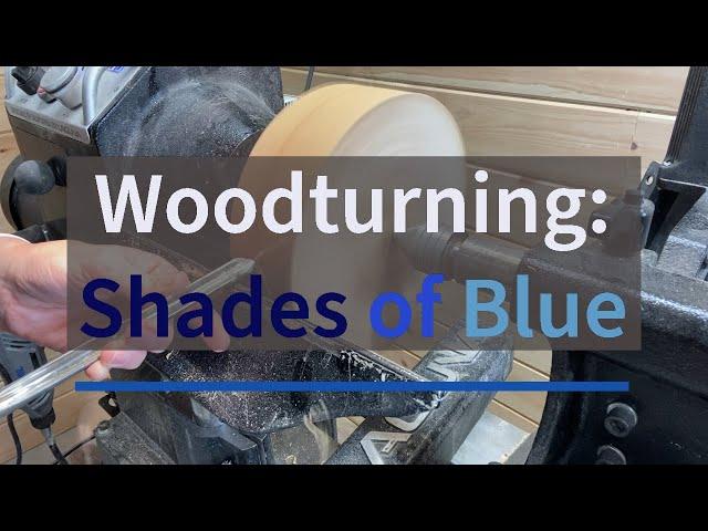 Woodturning Figured Maple --SHADES OF BLUE--With Color and Texture