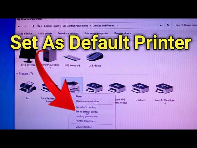 How To Set As Default Printer in Windows 10