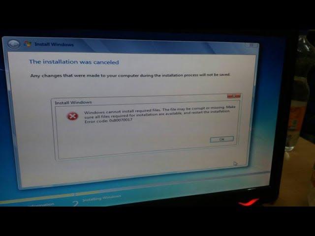 solved windows cannot install required files the file may be corrupt