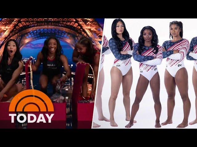 Watch: US women’s gymnastics team unboxes Olympic leotards