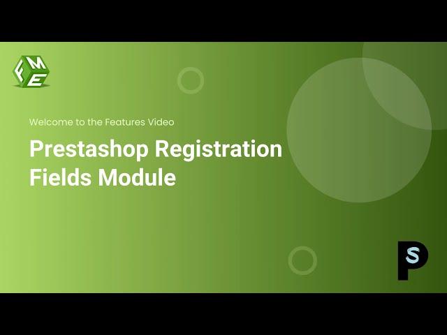Prestashop Custom Registration Fields Module