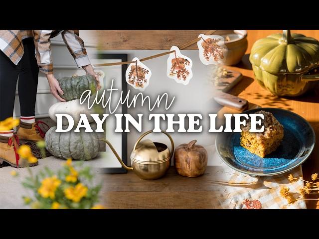 AN AUTUMN DAY  | Farmer’s Market, Baking Pumpkin Spice Coffee Cake & Cozy Home Projects