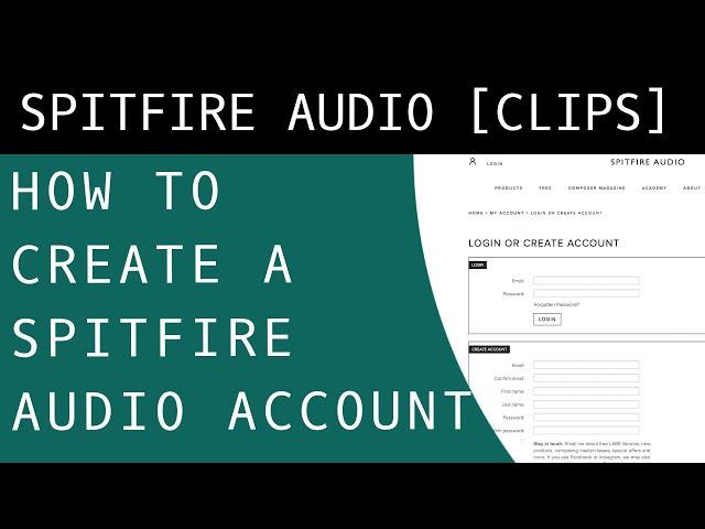 How to Create a Spitfire Audio Account