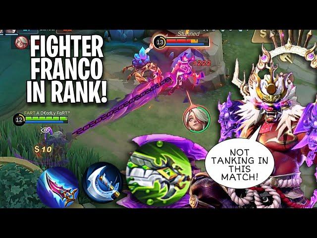 FRANCO FIGHTER DAMAGE BUILD FULL RANK GAMEPLAY WITH LEGEND SKIN! | WOLF XOTIC | MLBB