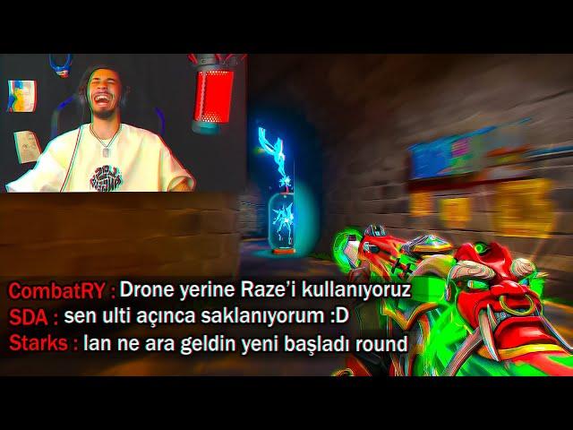 Valorant Twitch Yayıncılarına karşı ''Agresif RAZE'' oynadım.