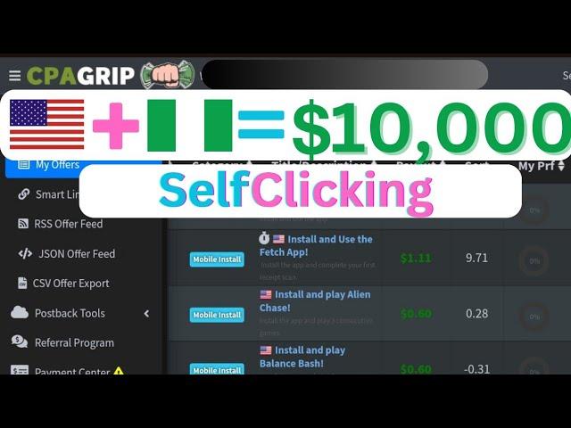 Cpa marketing||Self Clicking For Beginners|| Complete Tutorial