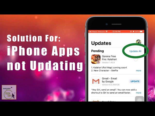 Solution Video on I cannot Update Apps on my iPhone