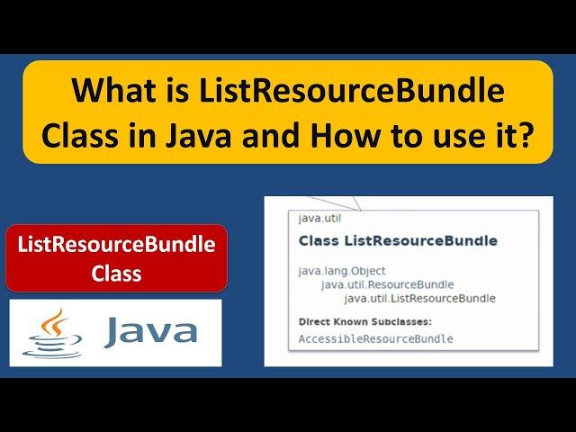 What is ListResourceBundle Class in Java and How to use it?