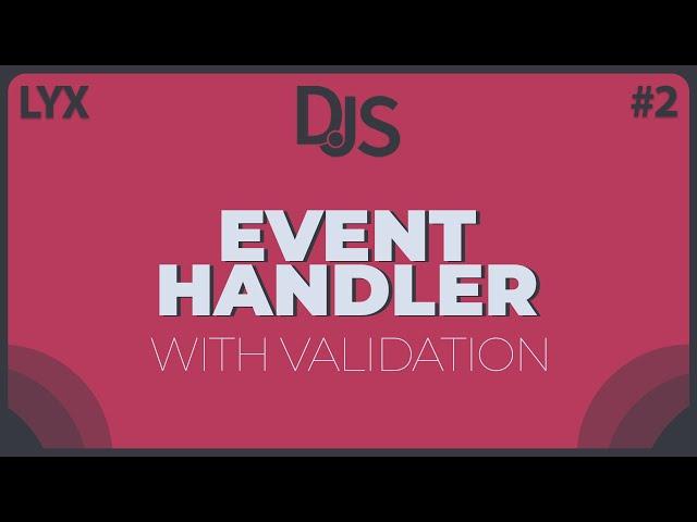 Event Handler + Validation | Discord.JS Series | #2