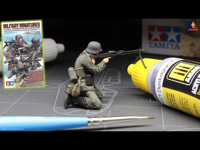 The BEST Plastic Figure I've Ever Seen!? | NEW Tamiya 1/35 MG42 Gunner Painting Tutorial