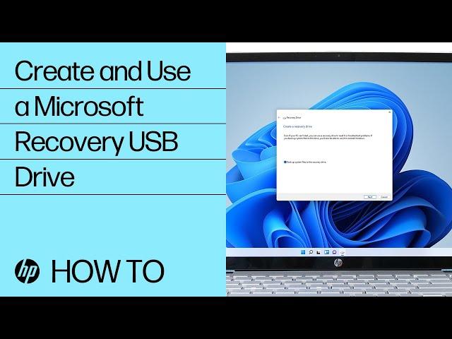 Creating and Using a Microsoft Recovery USB Drive | HP Computers | HP Support