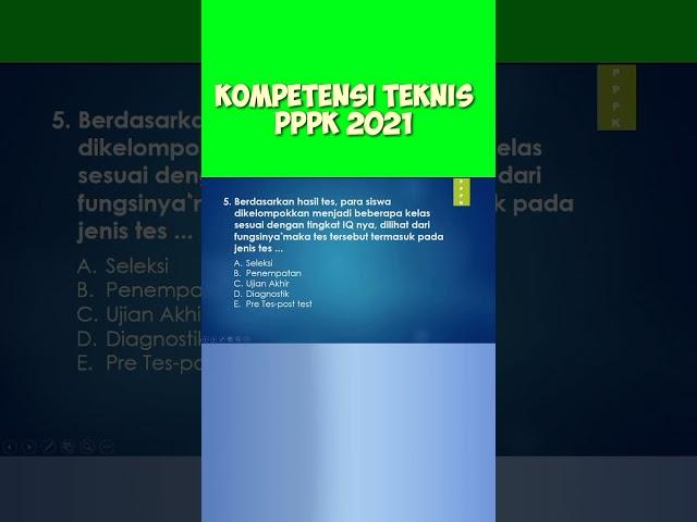 REVIEW SOAL 5 P3K KOMPETENSI TEKNIS 2021