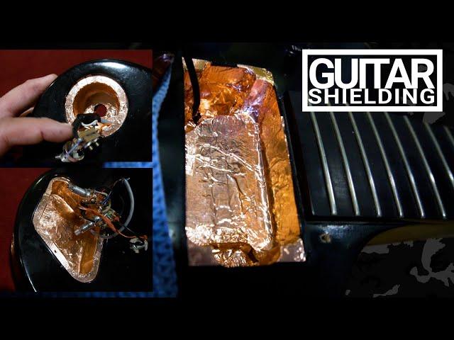 Les Paul Guitar Shielding with Copper Tape with Before and After