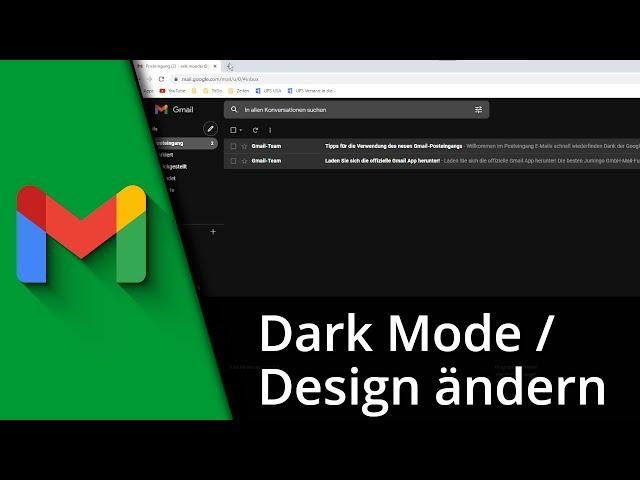 Gmail Dark Mode | Gmail Design ändern  Tutorial