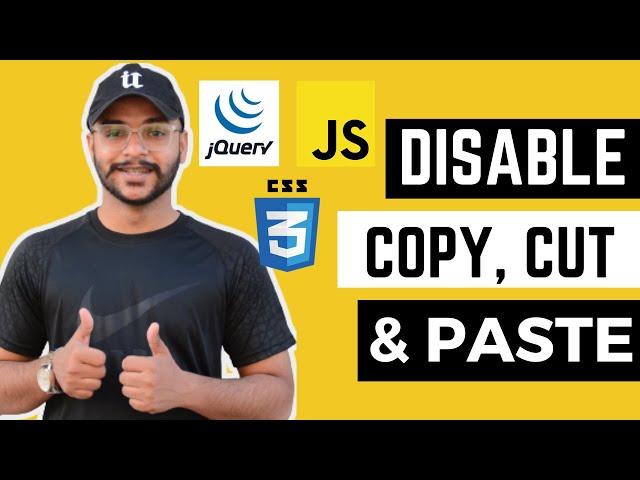How to Disable Copy Paste and Cut in your Website | 3 Different ways