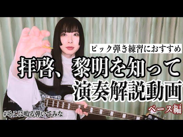 【本人】ベース演奏解説動画「拝啓、黎明を知って」みんなで弾こう！【そこに鳴る】Sokoninaru Bass Performance commentary video