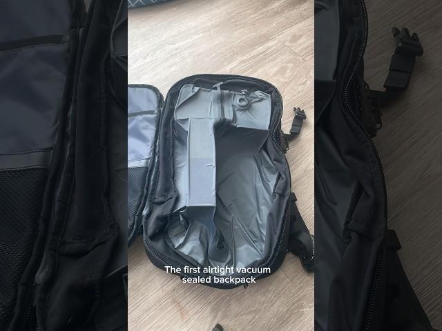 Vacuum sealing travel backpack.