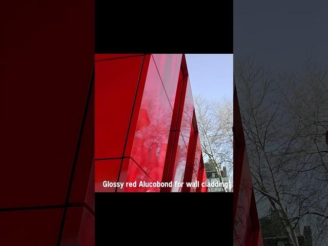 Glossy red color aluminum composite panel alucobond acp panel for exterior wall cladding