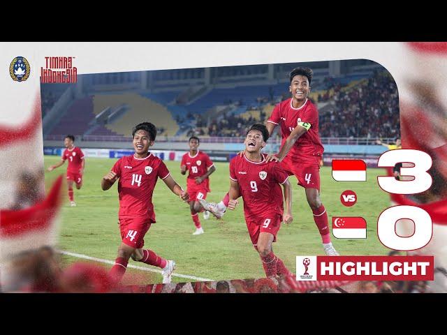 Highlights Indonesia vs Singapura | ASEAN Boys Championship U-16 2024