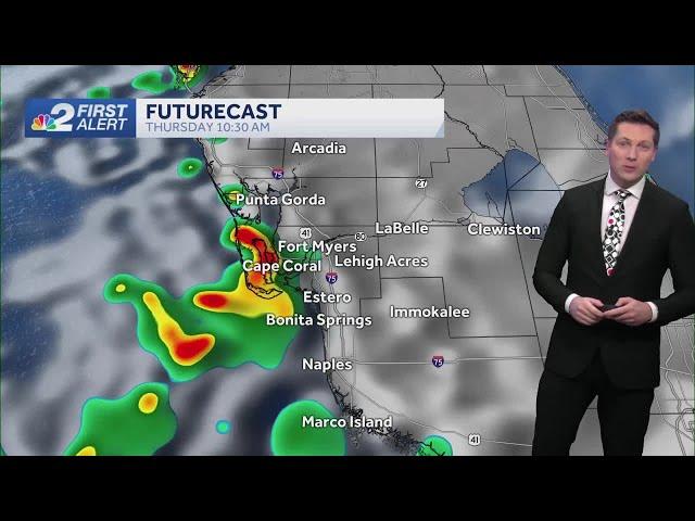 Morning and early afternoon rain chances Thursday