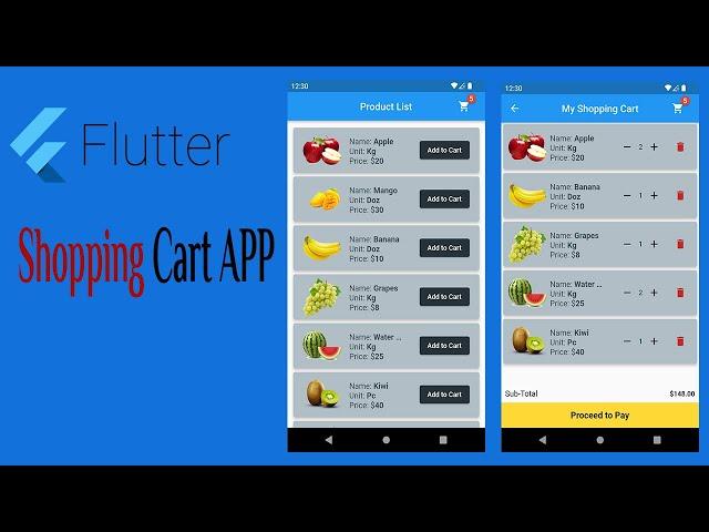 37- Flutter Shopping Cart APP Part 1