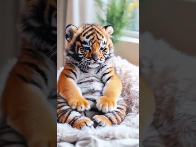 Cute baby tiger cub #tigercub #cute #cat #wildlife #bigcats #animals #babytiger #nature