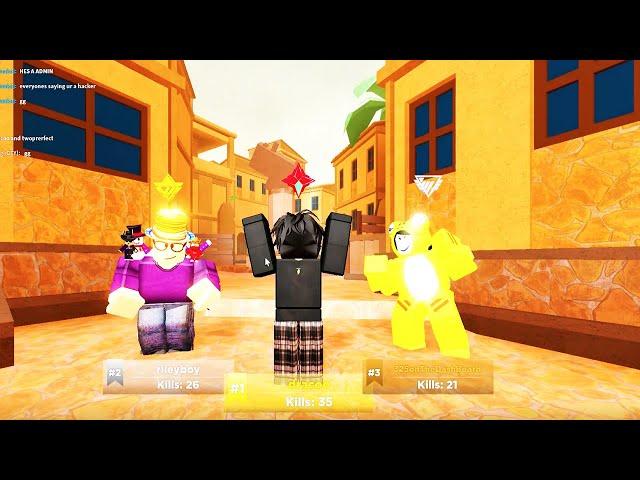 Getting Destroyed by Dracoo and TwoPerfect in Roblox Aimblox  (Raw)