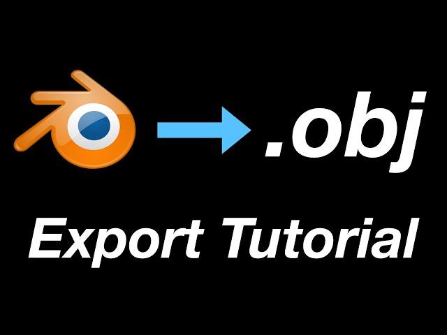 Blender to OBJ with Textures Tutorial