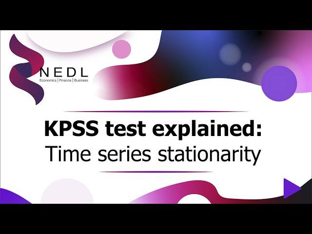 KPSS test explained: Time series stationarity (Excel)