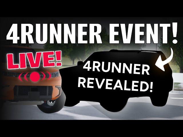 TOYOTA 4RUNNER REVEAL in Roblox Greenville - LIVE!