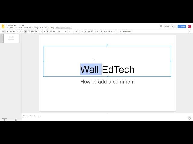 Tech Tip #6: Adding Comments in Google Docs/Sheets/Slides