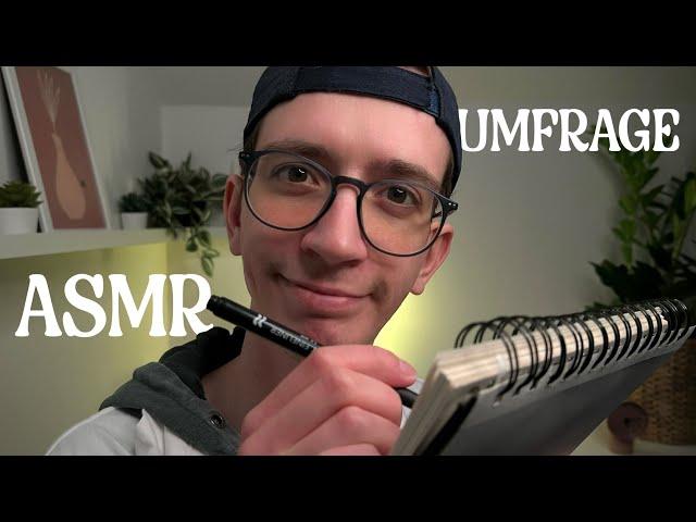 ASMR | Eine Umfrage über Ernährung!  | Fragebogen Roleplay