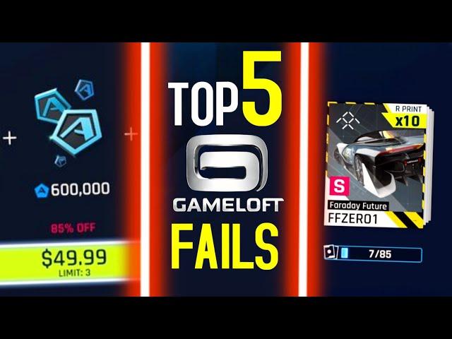 The 5 BIGGEST Gameloft FAILS in Asphalt 9 (which were corrected later)
