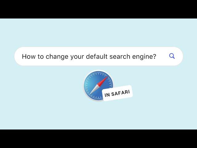 How To Change Your Default Search Engine (IN SAFARI)