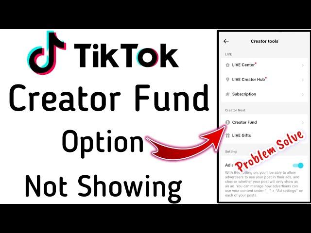 TikTok Creator Fund not showing || Fix creator fund not showing on Tiktok || Tiktok Tools