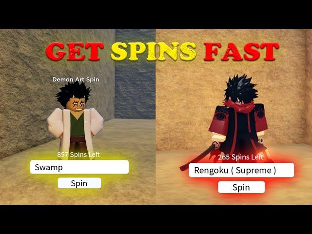 How To Get SPINS Fast! | Project Slayers