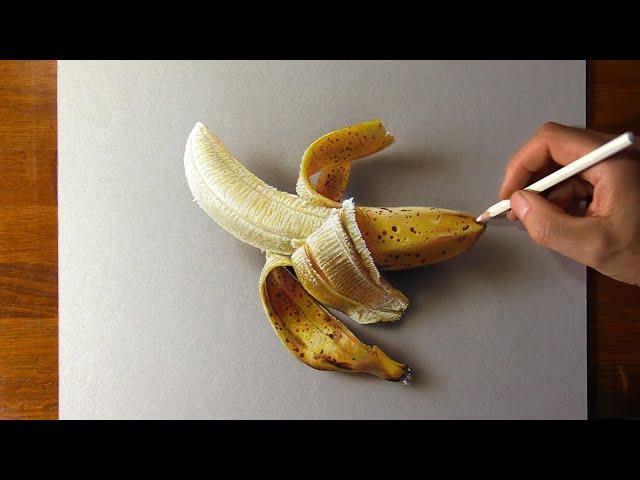 How to draw a banana - Time Lapse (Long Version)