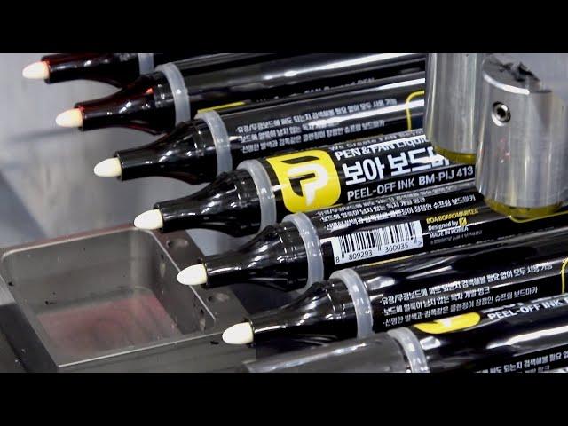 Manufacturing Process of Whiteboard Marker Pens in Korean Ink Pen Factory