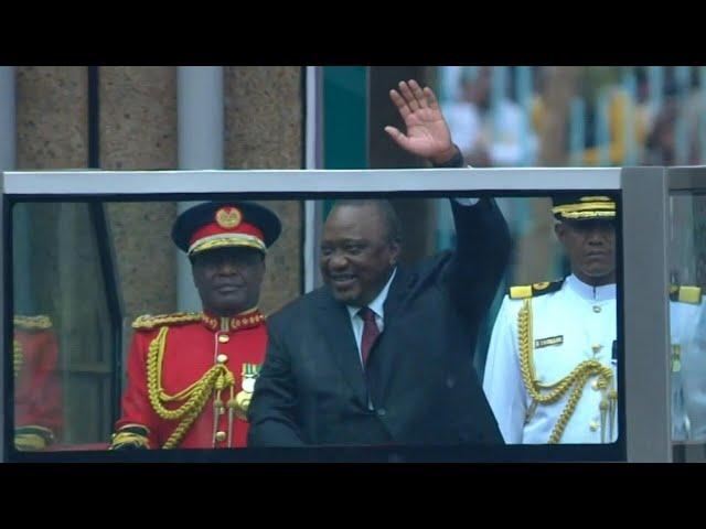 Kenya's outgoing President Uhuru Kenyatta arrives for Ruto's swearing-in ceremony | AFP