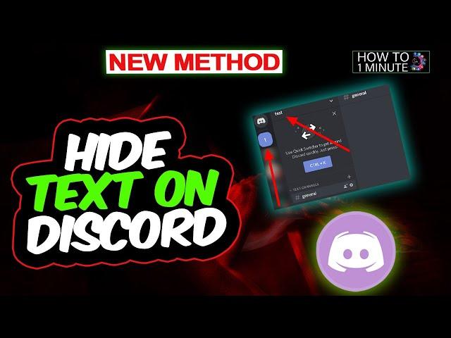 How to hide text on discord 2024