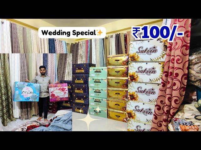 Hyderabad Wholesale Bedsheet Curtains Blanket Doormat Comforter Handloom Online Shopping
