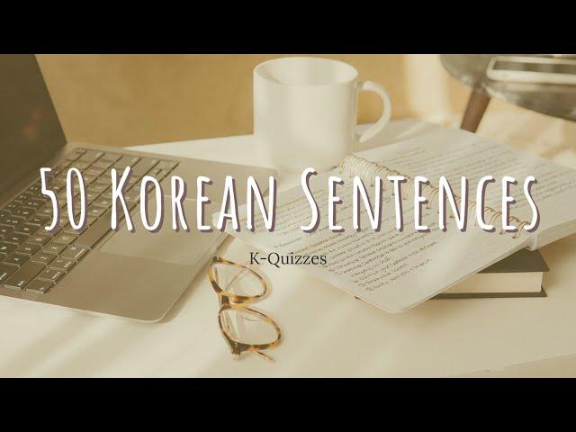 50 Common Korean Sentences | K-Study | Learn Korean Language Fast
