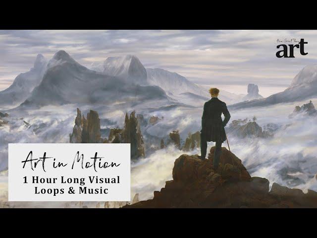 Wanderer Above the Sea of Fog by Caspar David Friedrich | 1 HOUR LOOP WITH PEACEFUL CINEMATIC MUSIC