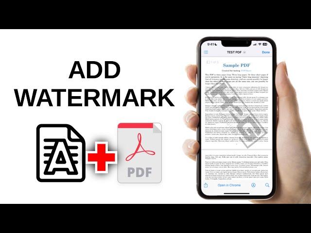 How to Add Watermark to A PDF - iPhone & Android