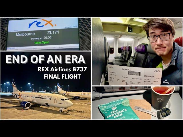 End of an Era: Rex Airlines Final Scheduled B737 Flight - Sydney to Melbourne