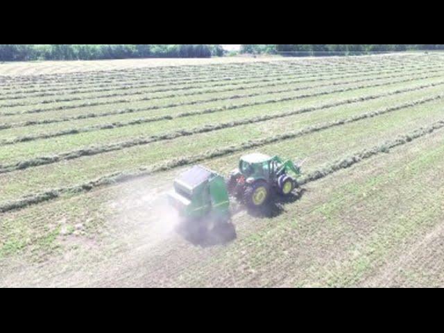 Harvesting Alfalfa Hay - Peterson Family Farm (Filmed with DJI Phantom 4)