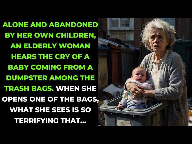 Elderly woman finds a baby crying among bags of trash. When she opens the bag, what she sees is…