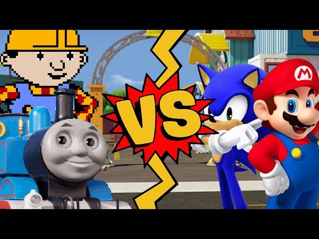 M.U.G.E.N Battles | Thomas the Tank Engine/Bob the Builder vs Mario/Sonic